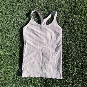 Women's LuLu Lemon beige athletic top Size small